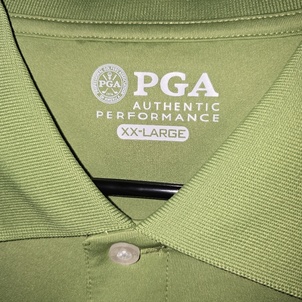 Authentic PGA Performance Men’s Polo Shirt - Light Green, XX-Large